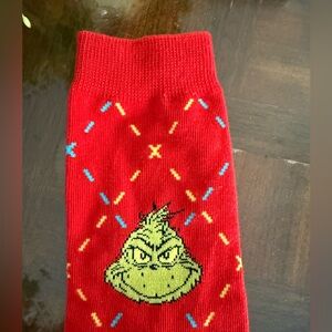 New socks!!Grinch + other novelty. Excellent condition!  2 for the price of one!